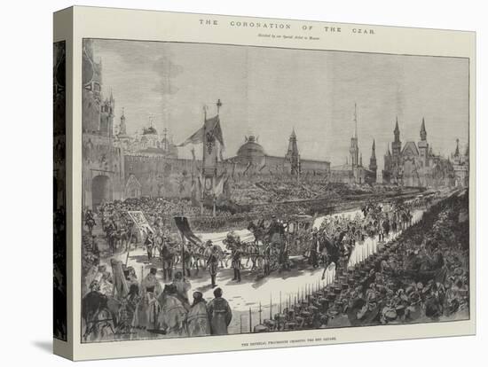 The Coronation of the Czar, the Imperial Procession Crossing the Red Square-Frederic De Haenen-Stretched Canvas