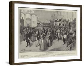 The Coronation of the Czar, the Imperial Procession Leaving the Cathedral of the Annunciation-Frederic De Haenen-Framed Giclee Print