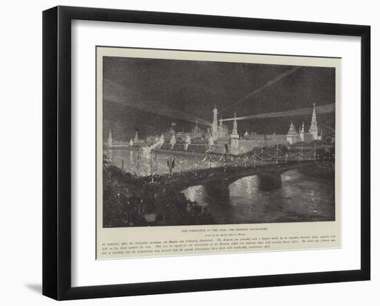 The Coronation of the Czar, the Kremlin Illuminated-Frederic De Haenen-Framed Giclee Print