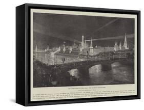 The Coronation of the Czar, the Kremlin Illuminated-Frederic De Haenen-Framed Stretched Canvas