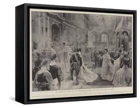 The Coronation of the Czar, the Metropolitan Anointing the Emperor with the Holy Chrism-G.S. Amato-Framed Stretched Canvas