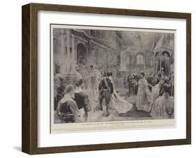 The Coronation of the Czar, the Metropolitan Anointing the Emperor with the Holy Chrism-G.S. Amato-Framed Giclee Print