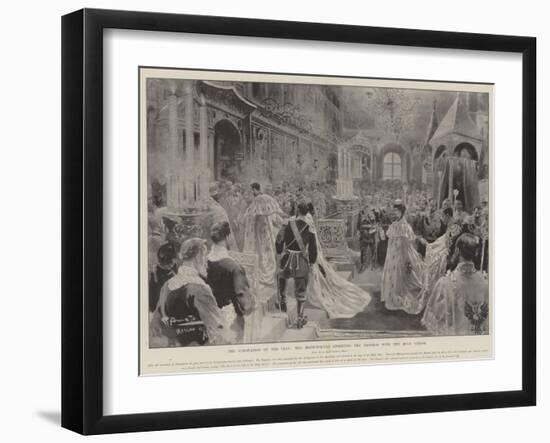 The Coronation of the Czar, the Metropolitan Anointing the Emperor with the Holy Chrism-G.S. Amato-Framed Giclee Print