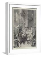 The Coronation of the Czar, the Public Inspecting the Preparations in the Church of the Assumption-Frederic De Haenen-Framed Giclee Print