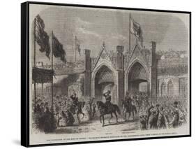 The Coronation of the King of Prussia, His Majesty Entering Konigsberg by the Brandenburg Gate-null-Framed Stretched Canvas