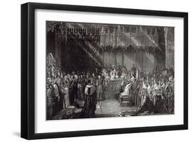 The Coronation of the Queen-Sir George Hayter-Framed Giclee Print