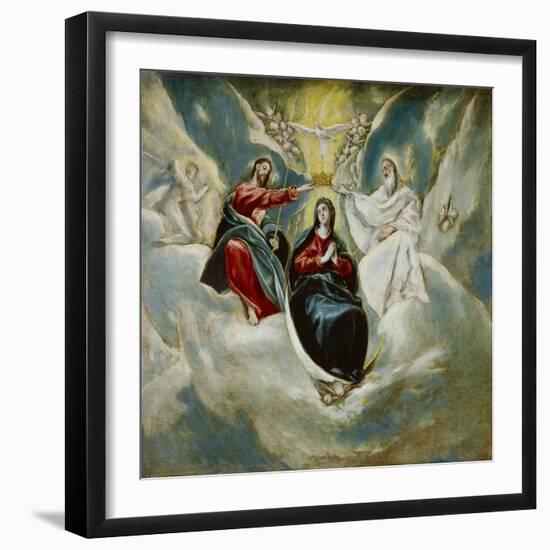 The Coronation of the Virgin, 1592-El Greco-Framed Giclee Print