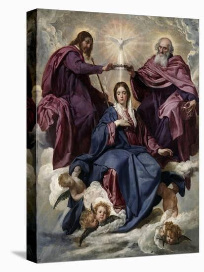 The Coronation of the Virgin, 1635-1636-Diego Velazquez-Stretched Canvas