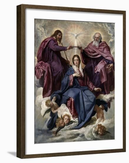 The Coronation of the Virgin, 1635-1636-Diego Velazquez-Framed Giclee Print