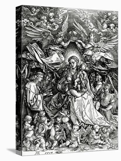 The Coronation of the Virgin and Child, 1518 (Woodcut)-Albrecht Dürer-Stretched Canvas
