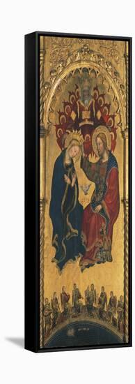 The Coronation of the Virgin, and the Figures of St Francis and Mary Magdalene-Gentile da Fabriano-Framed Stretched Canvas