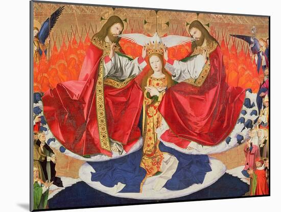 The Coronation of the Virgin, Completed 1453-Enguerrand Quarton-Mounted Giclee Print
