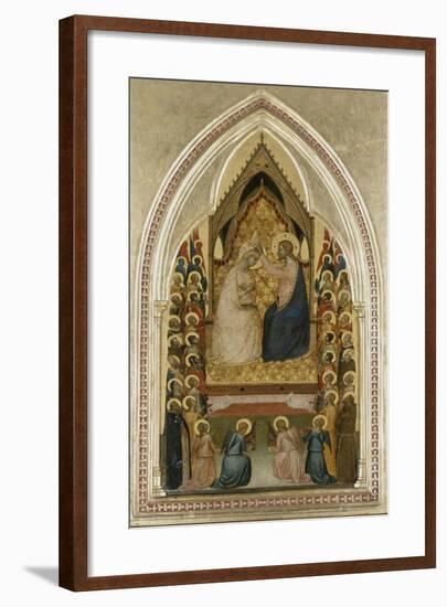 The Coronation of the Virgin with Angels and Saints, C.1340-5-Bernardo Daddi-Framed Giclee Print
