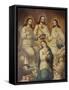 The Coronation of the Virgin with the Holy Trinity-Mexican School-Framed Stretched Canvas