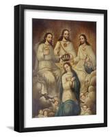 The Coronation of the Virgin with the Holy Trinity-Mexican School-Framed Giclee Print
