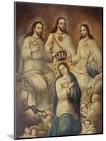 The Coronation of the Virgin with the Holy Trinity-Mexican School-Mounted Giclee Print