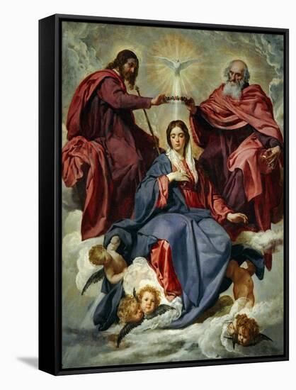 The Coronation of the Virgin-Diego Velazquez-Framed Stretched Canvas