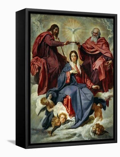 The Coronation of the Virgin-Diego Velazquez-Framed Stretched Canvas