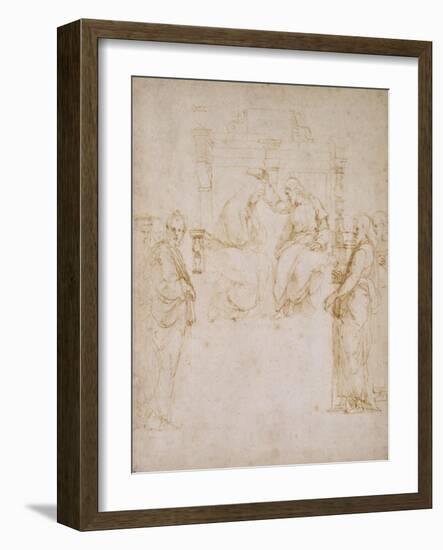 The Coronation of the Virgin-Raphael-Framed Giclee Print