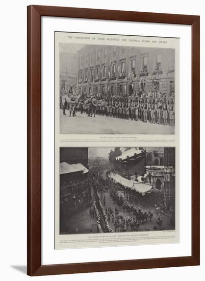 The Coronation of their Majesties, the Colonial Guard and Escort-null-Framed Giclee Print