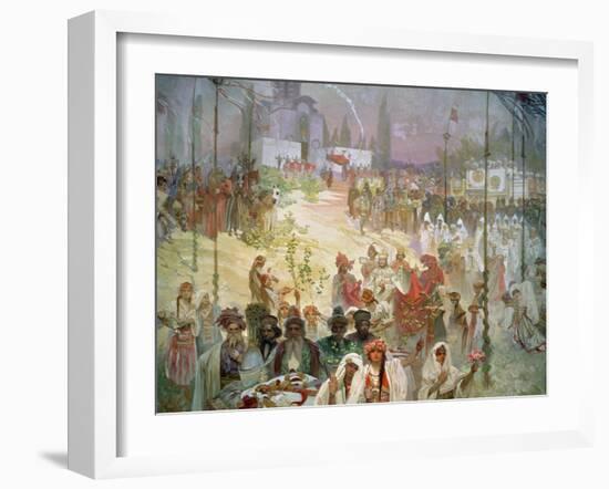 The Coronation of Tsar Stepan Dusan (1308-55) from the 'Slav Epic', 1926-Alphonse Mucha-Framed Giclee Print