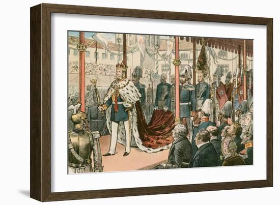 The Coronation of Wilhelm I, King of Prussia and First German Emperor-Carl Rohling-Framed Giclee Print