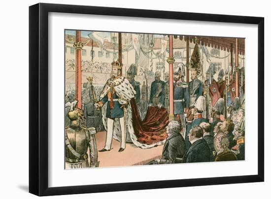 The Coronation of Wilhelm I, King of Prussia and First German Emperor-Carl Rohling-Framed Giclee Print