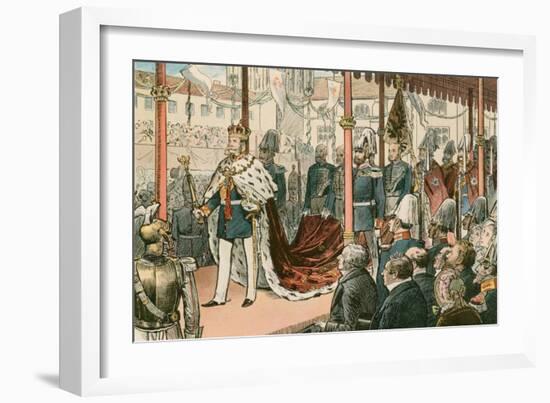 The Coronation of Wilhelm I, King of Prussia and First German Emperor-Carl Rohling-Framed Giclee Print