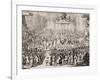 The Coronation of William of Orange and Mary, at Westminster Abbey, 21st April 1689-null-Framed Giclee Print