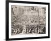 The Coronation of William of Orange and Mary, at Westminster Abbey, 21st April 1689-null-Framed Giclee Print