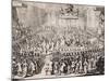 The Coronation of William of Orange and Mary, at Westminster Abbey, 21st April 1689-null-Mounted Giclee Print