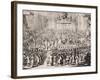 The Coronation of William of Orange and Mary, at Westminster Abbey, 21st April 1689-null-Framed Giclee Print