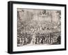 The Coronation of William of Orange and Mary, at Westminster Abbey, 21st April 1689-null-Framed Giclee Print