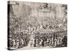 The Coronation of William of Orange and Mary, at Westminster Abbey, 21st April 1689-null-Stretched Canvas