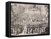 The Coronation of William of Orange and Mary, at Westminster Abbey, 21st April 1689-null-Framed Stretched Canvas