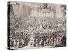 The Coronation of William of Orange and Mary, at Westminster Abbey, 21st April 1689-null-Stretched Canvas