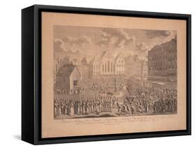 The Coronation Procession of Francis II from the Frankfurt Cathedral to Römerberg in July 1792-Ambrosius Gabler-Framed Stretched Canvas