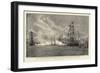 The Coronation Review at Spithead, the Royal Sovereign Firing the Salute-William Lionel Wyllie-Framed Giclee Print