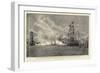 The Coronation Review at Spithead, the Royal Sovereign Firing the Salute-William Lionel Wyllie-Framed Giclee Print