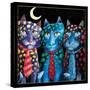 The Corporate Cats (Black))-Laura Seeley-Stretched Canvas