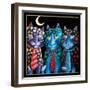 The Corporate Cats (Black))-Laura Seeley-Framed Art Print