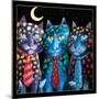 The Corporate Cats (Black))-Laura Seeley-Mounted Art Print