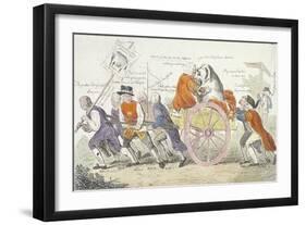 The Corporation Hog's Journey to Smithfield in Stile or Aldermen Turned Pig Show Men, 1790-Isaac Cruikshank-Framed Premium Giclee Print