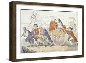 The Corporation Hog's Journey to Smithfield in Stile or Aldermen Turned Pig Show Men, 1790-Isaac Cruikshank-Framed Giclee Print