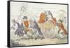 The Corporation Hog's Journey to Smithfield in Stile or Aldermen Turned Pig Show Men, 1790-Isaac Cruikshank-Framed Stretched Canvas