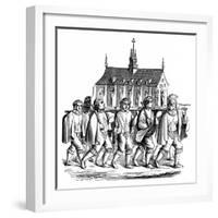 The Corporation of the Goldsmiths of Paris Carrying the Shrine of St Genevieve, 17th Century-null-Framed Giclee Print