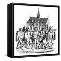 The Corporation of the Goldsmiths of Paris Carrying the Shrine of St Genevieve, 17th Century-null-Framed Stretched Canvas