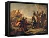 The Corpse of Darius Is Shown to Alexander (The Great)-Antonio Pellegrini-Framed Stretched Canvas