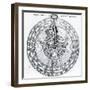 The Correspondence Between the Human and the Universe, from Robert Fludd's 'Utriusque Cosmi…-null-Framed Giclee Print