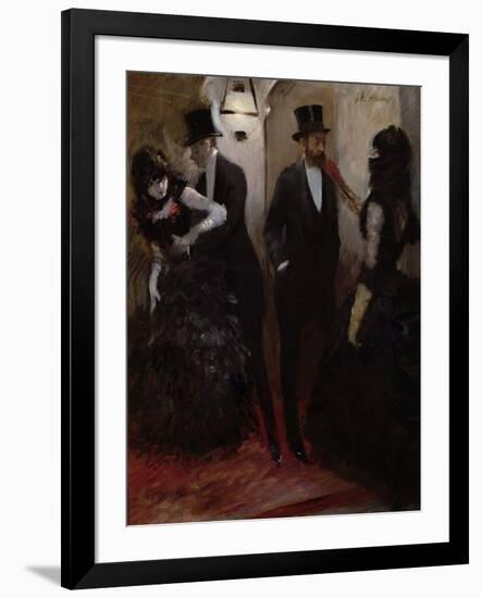 The Corridors at the Opera, 1885-Jean Louis Forain-Framed Giclee Print